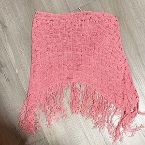 Pink Crochet Fringe Skirt